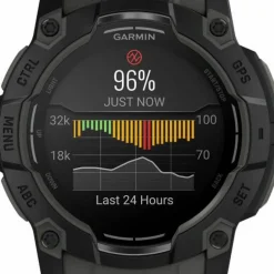 Garmin Instinct 3 AMOLED, 50mm Black Bezel With Charcoal Band