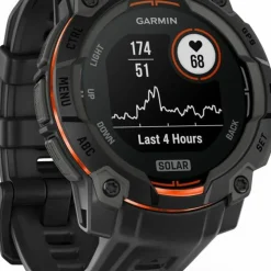 Garmin Instinct 3 Solar, 45mm Black Bezel With Black Band