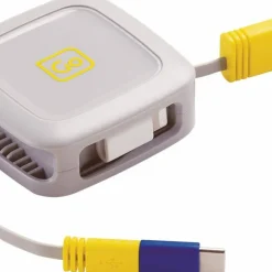 Go Travel 3 In 1 Retractable Connector Cable (1 m) White