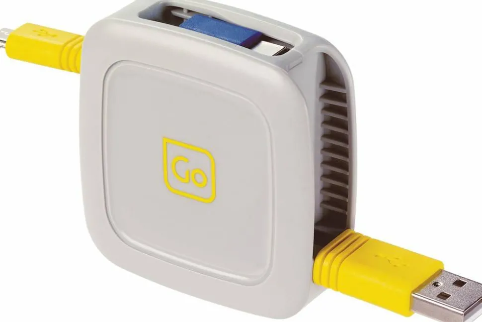 Go Travel 3 In 1 Retractable Connector Cable (1 m) White