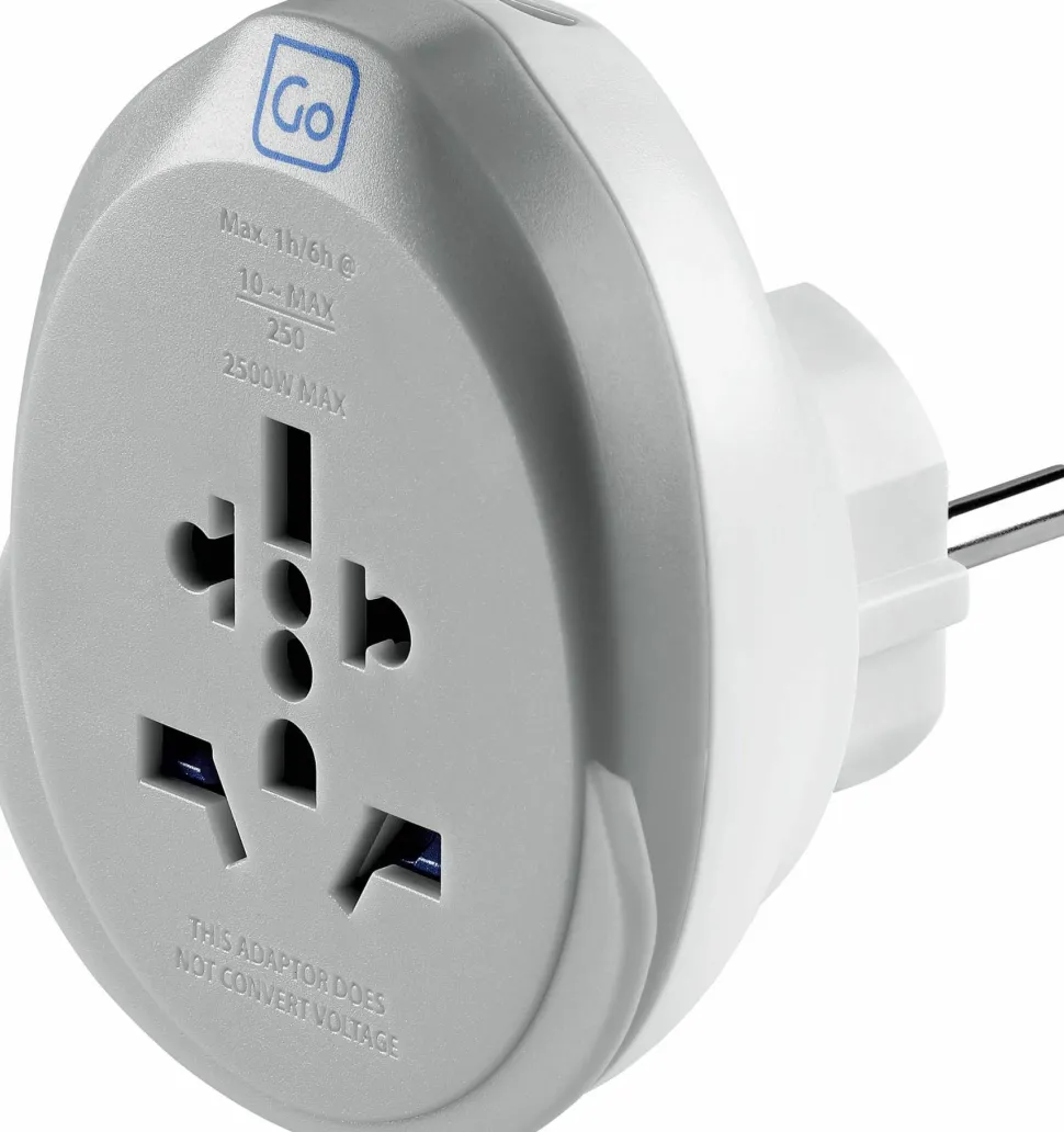 Go Travel World - EU USB-C Adaptor + (25W) Grey