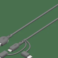 GP Batterier GP Essential Cable 3-in-1 USB-A To MicroUSB +USB-C + Lightning 1m Grey