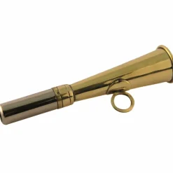 Grey Oak Hunting Horn 16 cm Brass