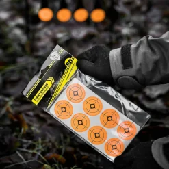 Grey Oak Shooting Target Stickers 38mm Orange