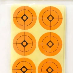 Grey Oak Shooting Target Stickers 38mm Orange