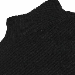 Gridarmor Men's Snøkrystall Solid Half Zip Ullgenser Black Beauty