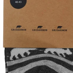 Gridarmor Striped Bear Merino Socks Dark Grey Melange