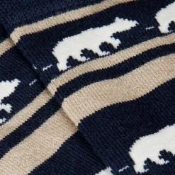 Gridarmor Striped Bear Merino Socks Navy Blazer