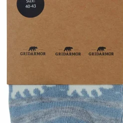 Gridarmor Striped Bear Merino Socks Blue Shadow