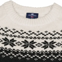 Gridarmor Women’s Snøkrystall Round Neck Ullgenser Black/White