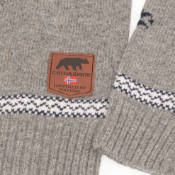 Gridarmor Women's Snøstjerne Full Zip Ullgenser Mid Grey Melange