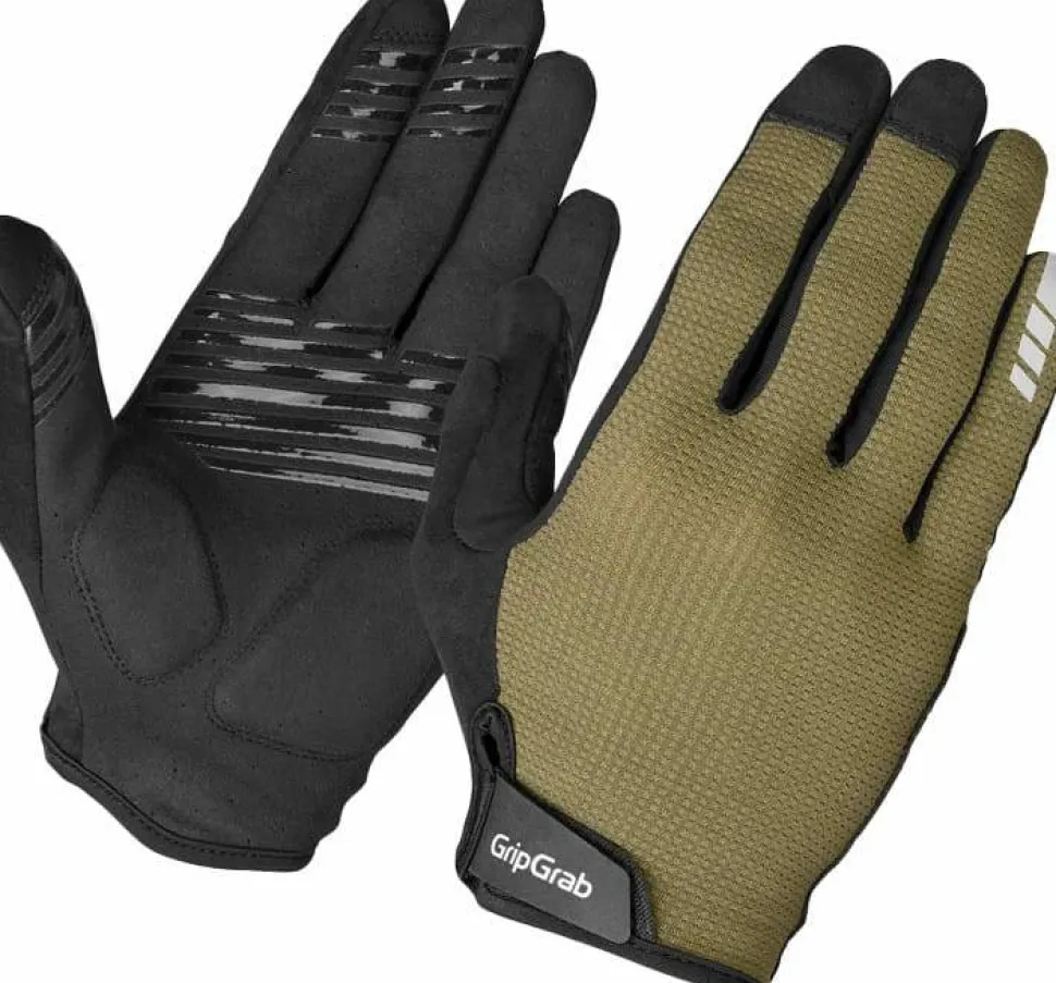 Gripgrab Explr Padded Full Finger Summer Gloves Olive Green