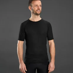 Gripgrab Merino Polyfibre Short Sleeve Base Layer Black