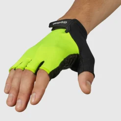Gripgrab ProRide RC Max Padded Short Finger Summer Gloves Yellow Hi-Vis
