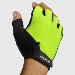 Gripgrab ProRide RC Max Padded Short Finger Summer Gloves Yellow Hi-Vis