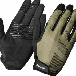 Gripgrab Ride Lite Padded Full Finger Summer Gloves Olive Green