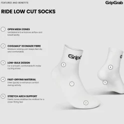 Gripgrab RIDE Low Cut Socks 3-Pack White