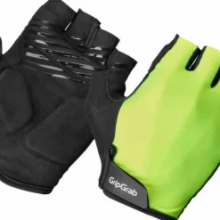 Gripgrab Ride Padded Short Finger Summer Gloves Yellow Hi-vis