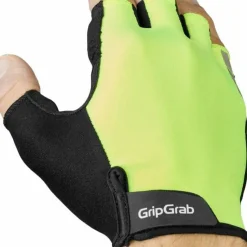 Gripgrab Ride Padded Short Finger Summer Gloves Yellow Hi-vis
