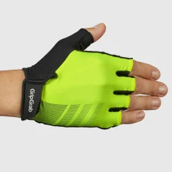 Gripgrab Ride RC Lite Padded Short Finger Summer Gloves Yellow Hi-Vis
