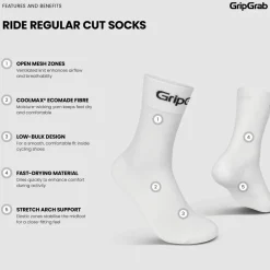 Gripgrab RIDE Regular Cut Socks 3-Pack White