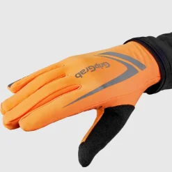 Gripgrab Running Expert Hi-Vis Touchscreen Winter Gloves Orange Hi-Vis