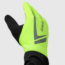 Gripgrab Running Expert Hi-Vis Touchscreen Winter Gloves Yellow Hi-Vis