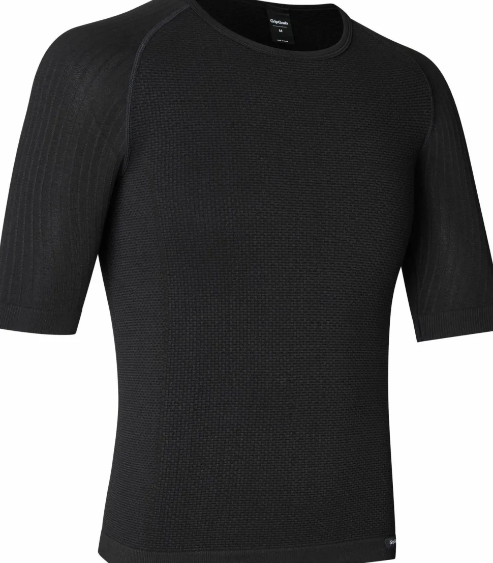 Gripgrab Unisex PACR Spring-Autumn Seamless Short Sleeve Base Layer Black