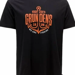 Grundéns Men's Logo Anchor Short Sleeve T-Shirt Black
