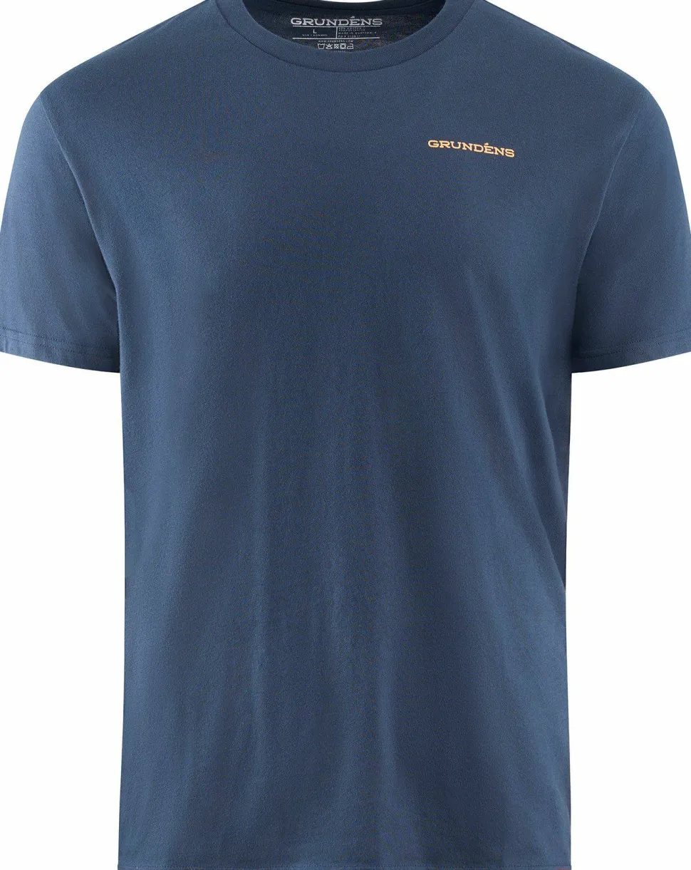 Grundéns Men's Tuna Tailscape Ss T-Shirt Blue