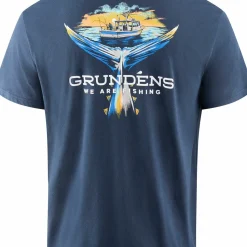 Grundéns Men's Tuna Tailscape Ss T-Shirt Blue
