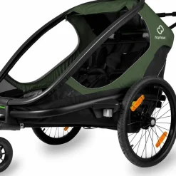 Hamax Outback (+ Bicycle Arm & Stroller Wheel) Green/Black
