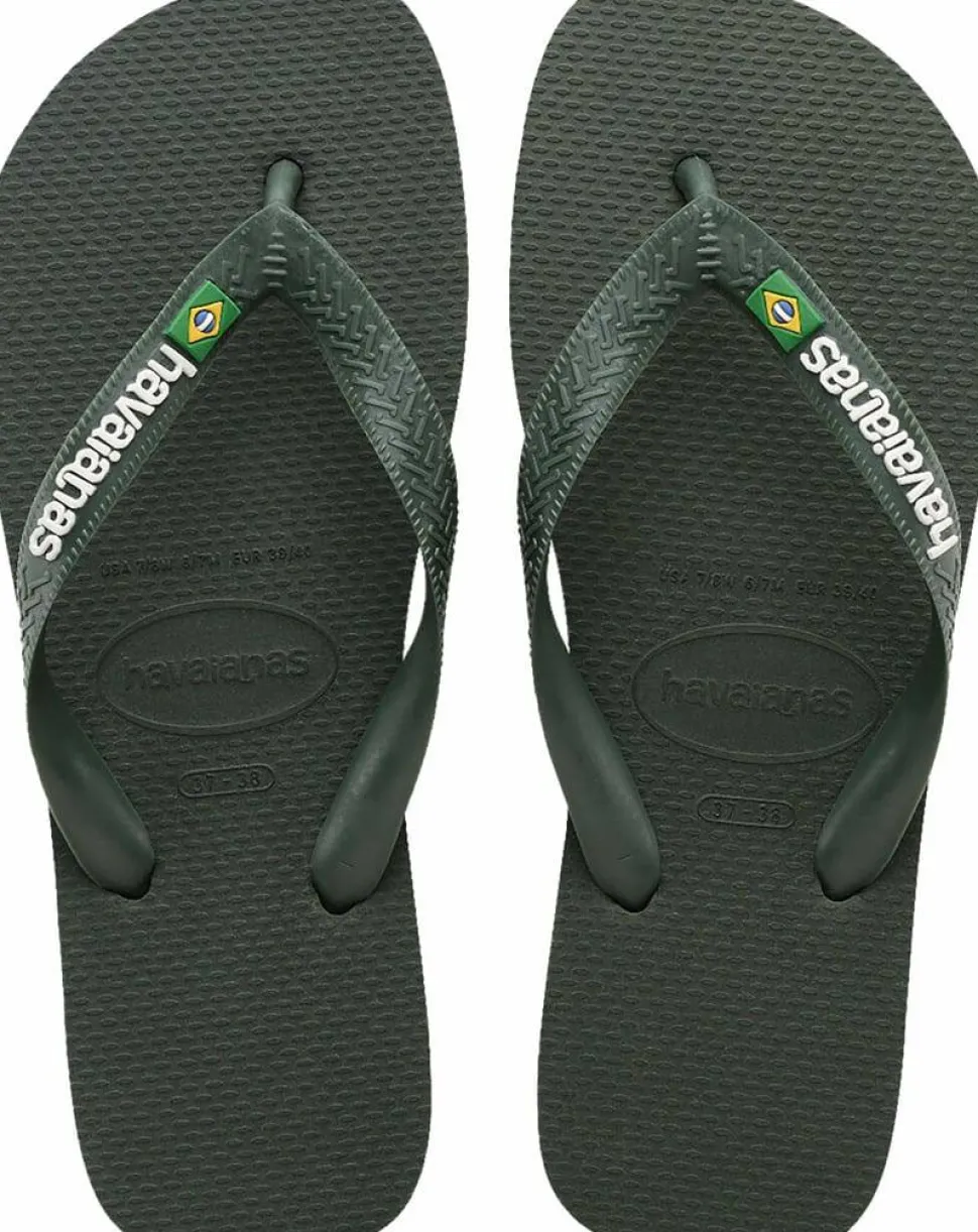 Havaianas Men's Brazil Logo Green Olive/Green Olive