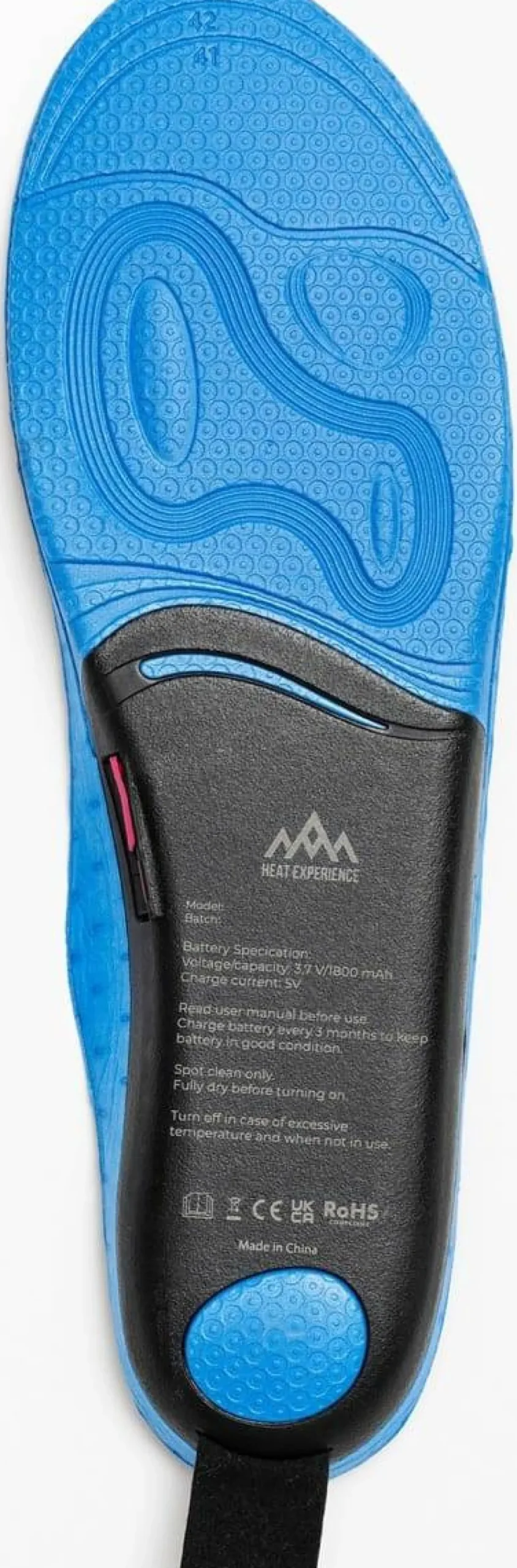 Heat Experience Wireless Charging App Insoles Blue