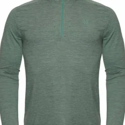 Hellner Men's Nunis Halfzip Long Sleeve Tee Laurel Wreath Melange