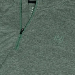 Hellner Men's Nunis Halfzip Long Sleeve Tee Laurel Wreath Melange