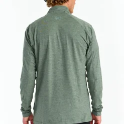 Hellner Men's Nunis Halfzip Long Sleeve Tee Laurel Wreath Melange