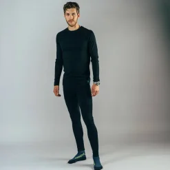 Hellner Men's Wool Warm Base Layer Long Sleeve Black Beauty
