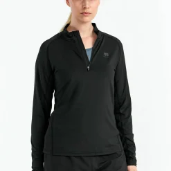 Hellner Women's Core Running Halfzip LS Tee Black Beauty