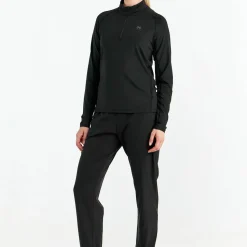 Hellner Women's Core Running Halfzip LS Tee Black Beauty