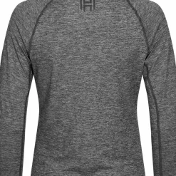 Hellner Women's Nunis Halfzip Long Sleeve Tee Black Beauty Melange