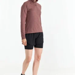 Hellner Women's Nunis Halfzip Long Sleeve Tee Rose Taupe
