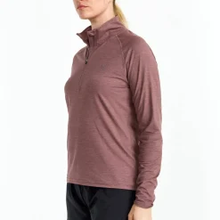 Hellner Women's Nunis Halfzip Long Sleeve Tee Rose Taupe