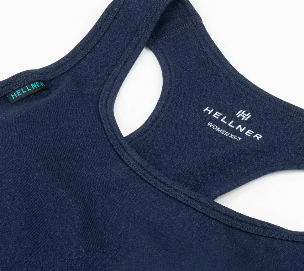 Hellner Women's Wool Tech Seamless Bra Dress Blues