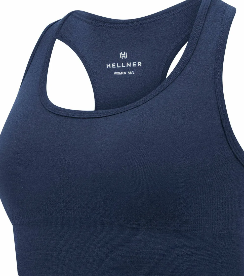 Hellner Women's Wool Tech Seamless Bra Dress Blues
