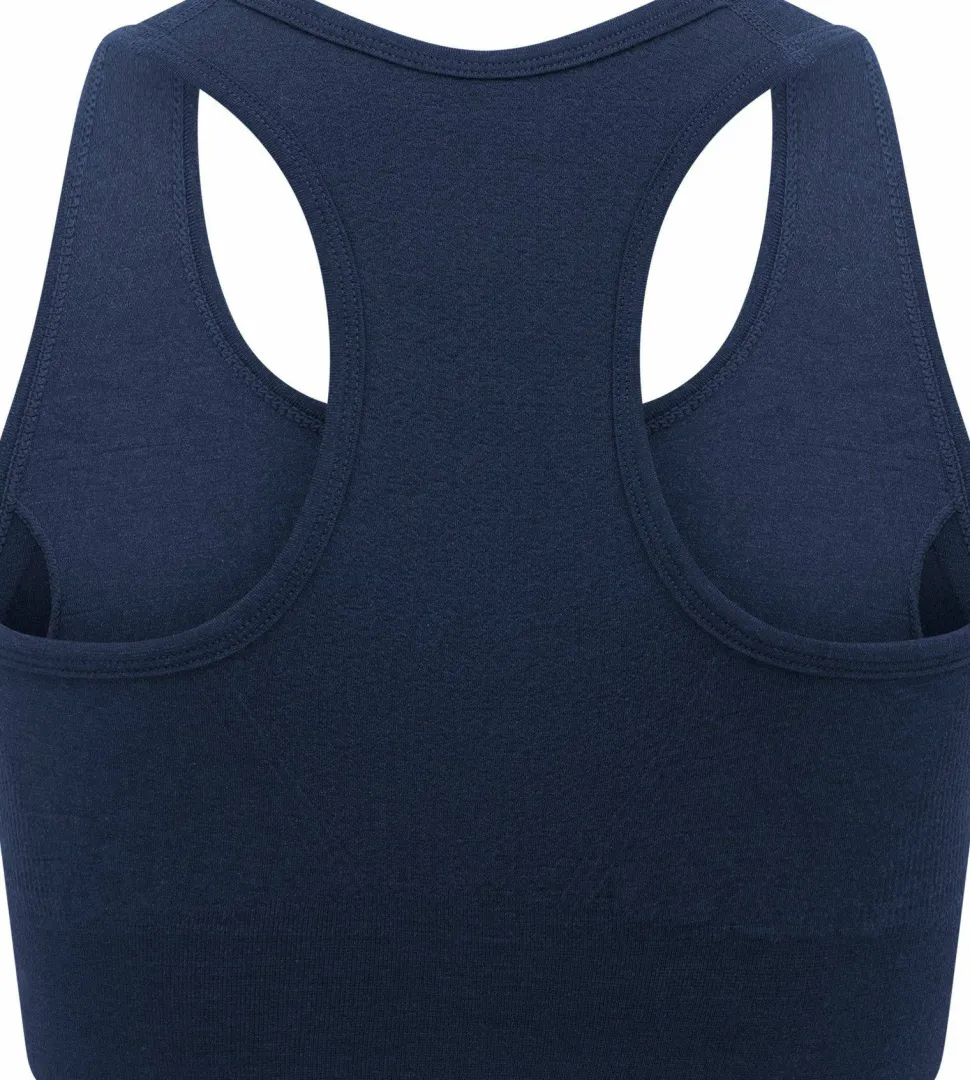 Hellner Women's Wool Tech Seamless Bra Dress Blues