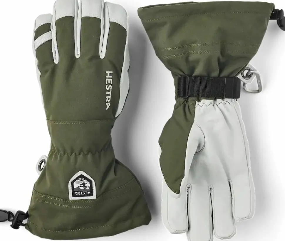 Hestra Army Leather Heli Ski 5-finger Olive
