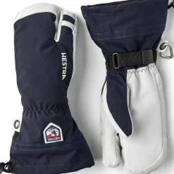 Hestra Army Leather Heli Ski 3-Finger Marine