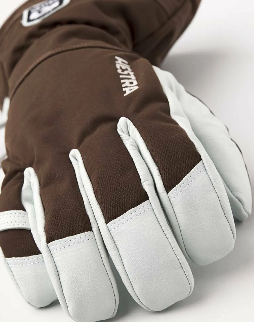 Hestra Army Leather Heli Ski 5-finger Espresso
