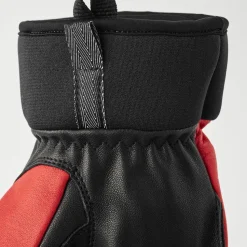 Hestra Army Leather Wool Terry 5-Finger Flame Red